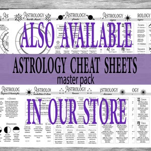 Astrology Cheat Sheets Digital Grimoire Pages Printable - Etsy