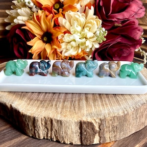 Mini Crystal Elephant, Labradorite Elephant, crv139, Aventurine Elephant, Quartz Elephant