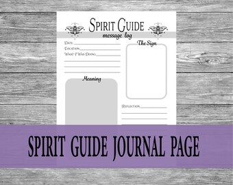 Spirit Guide Journal, Message Log, Spirit Guide Journal Page, Printable, Altar Tools, Digital Grimoire Pages, PDF