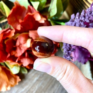 Esfera de tigre rojo, sph108, esfera de 18 mm, mini esfera de cristal