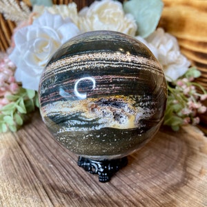 Ocean Jasper Sphere, sph139, #2, 86mm Ocean Jasper Crystal Sphere