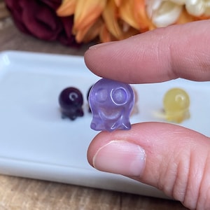 Rainbow Fluorite Octopus, crv337, Crystal Octopus Carving