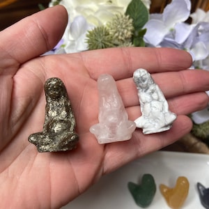Mini Mother Earth Carving, crv172, Mini Crystal Goddess Carving