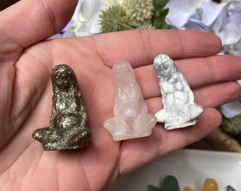 Mini Mother Earth Carving, crv172, Mini Crystal Goddess Carving