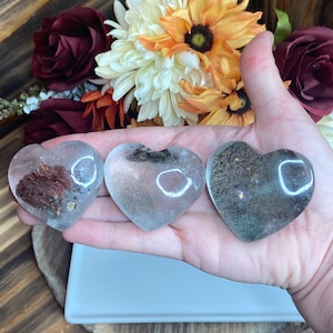 Garden Quartz Heart, shp137, Crystal Heart