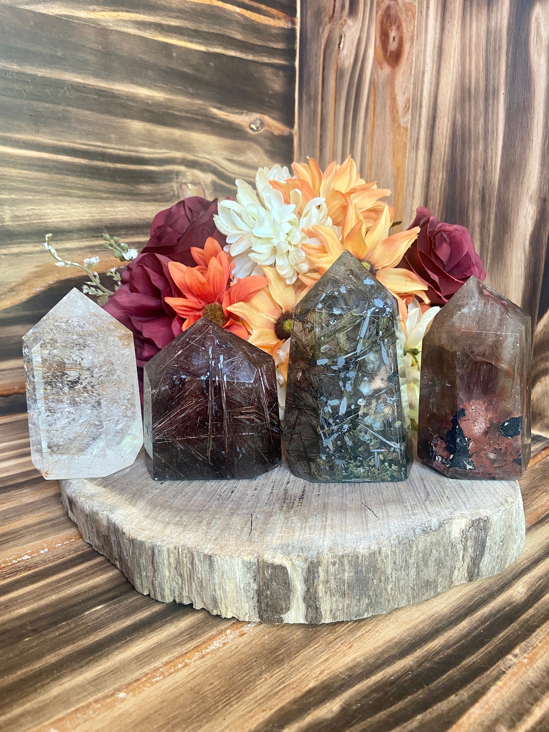 Rutile Quartz Point, Rutilated Quartz Tower, twr121, Crystal Tower