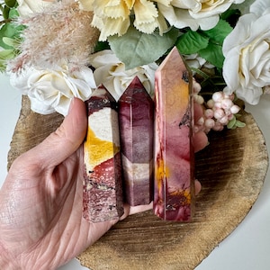 Mookaite Tower, Purple Mookaite Point, Yellow Mookaite, Red Mookaite, Crystal Tower, twr255