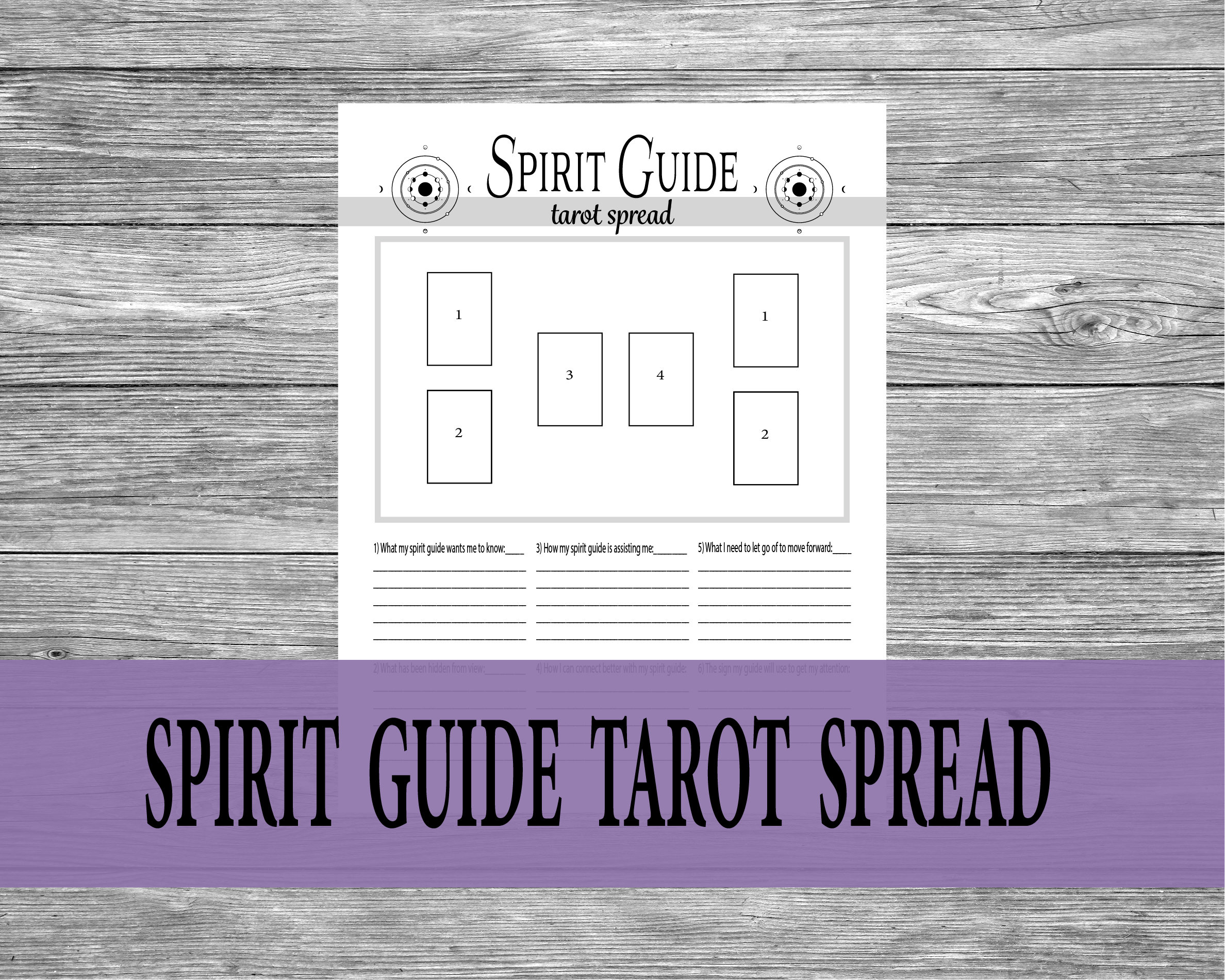 Spirit Survival Guide Chapter 1 Spirit Guide Tarot Spread Spirit Guide Journal Page | Etsy