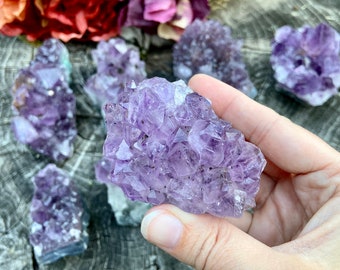 Amethyst Cluster, spc110, Druzy Amethyst Chunk, Raw Amethyst