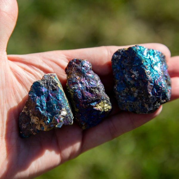 Chalcopyrite Raw Rough Stones, Peacock Ore