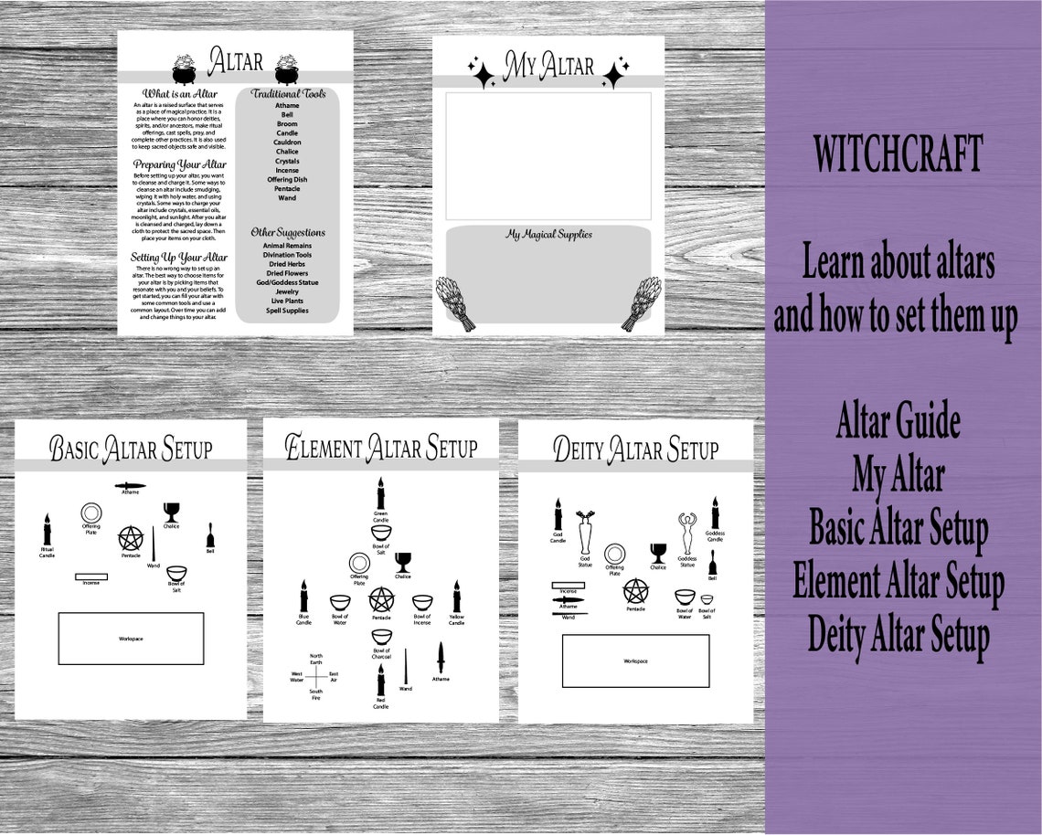 Basics of Witchcraft Bundle Witch Journal Pages Printable | Etsy
