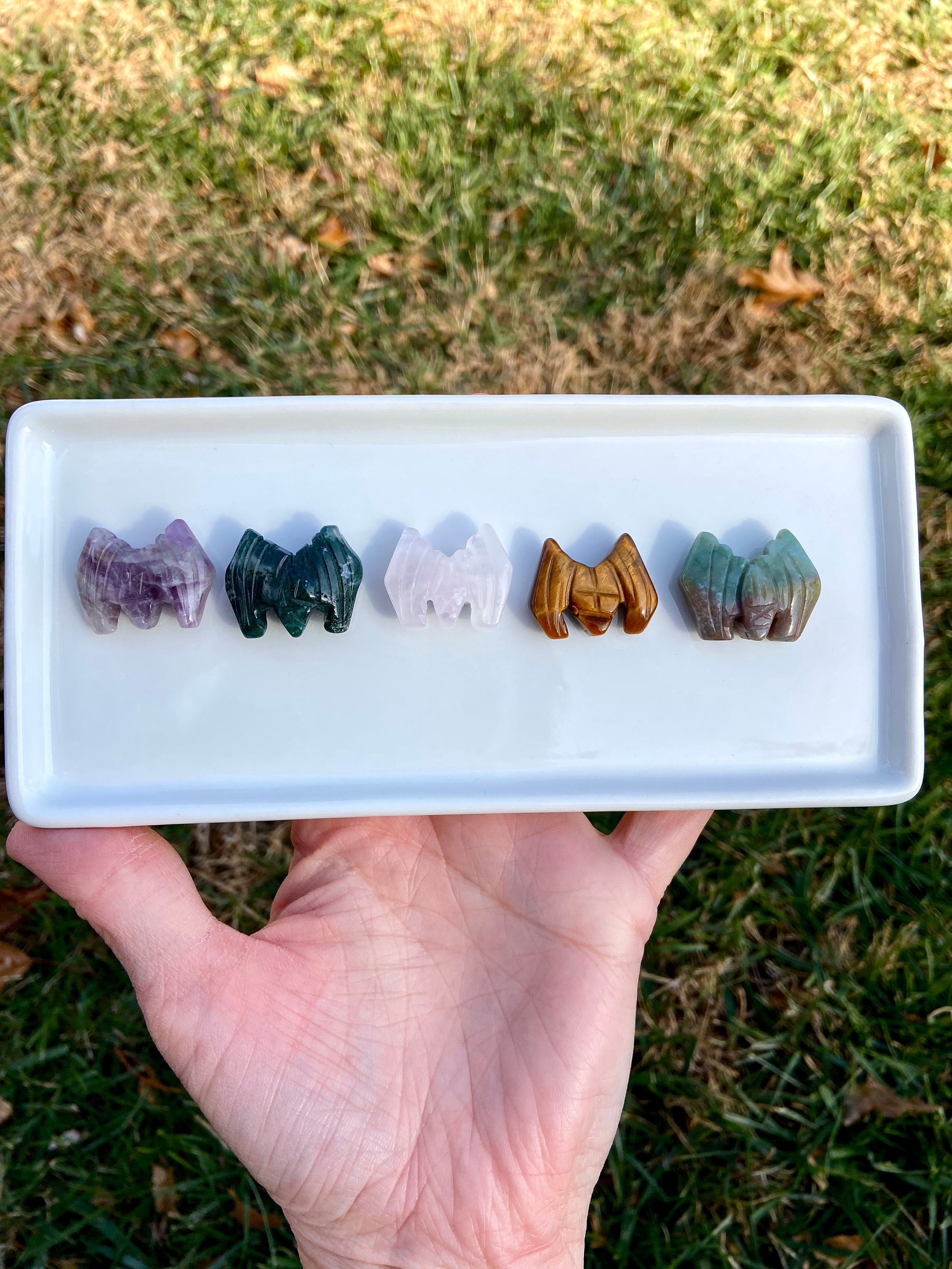Mini Crystal Bat Crv122 Halloween Crystal Amethyst Bat - Etsy