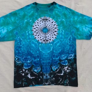 Ocean colors Tie Dye Shirt, Festival Clothing, Trippy Hippie Top, Handmade Unisex, tie dyeing, ocean t shirt