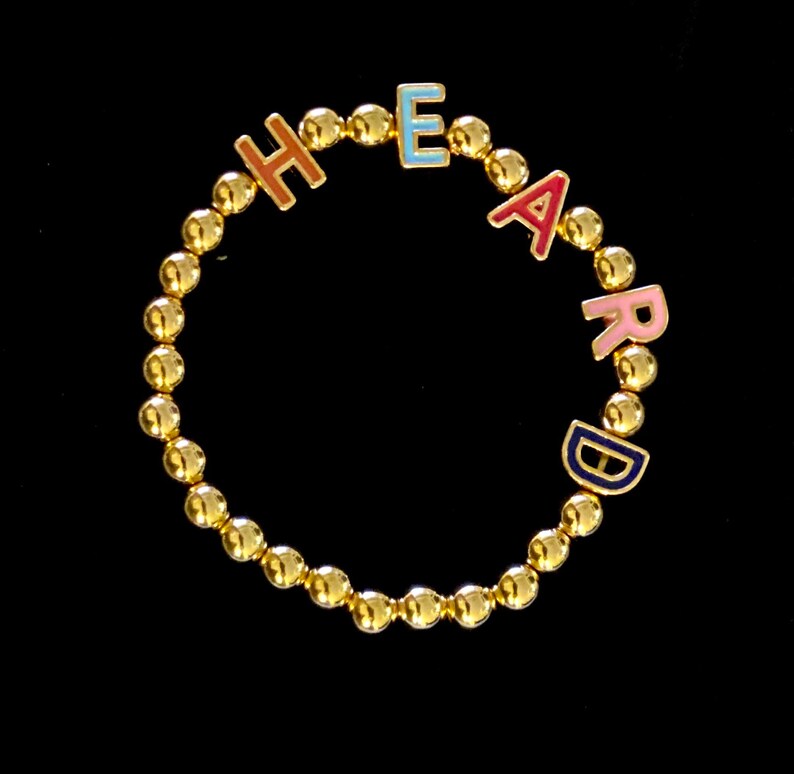 Rainbow Bracelets Block letter Personalized