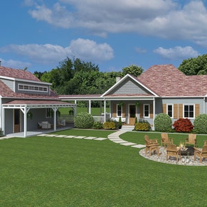 3d Exterior Design - Architectural visualization - 3D Rendering -  Facade - Backyard - Outdoor - Pool - Custom Virtual House Design