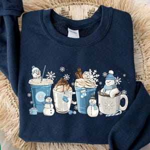 Winter Coffee Cups Sweatshirt, Winter Sweatshirt, Cozy Season Sweater, Winter Sweater, Winter Hoodie, Coffee Hoodie, Coffee Lover Gift