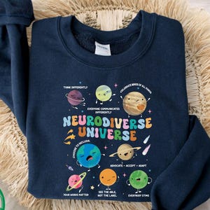 Autism Awareness Sweatshirt, Neurodiverse Universe Sweatshirt, Sped Teacher Sweater, Space Neurodiversity Hoodie, Special Education Hoodie