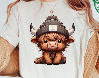 Highland Cow Shirt, Highland Cow Crewneck, Cute Cow T-Shirt, Western Crewneck, Highland Cow Tee, Cow Gifts, Cow Shirt