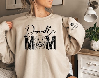 Goldendoodle Custom Sweatshirt, Doodle Mom Sweater, Goldendoodle hoodie, Golden Doodle mom, Golden Doodle Gifts, Personalized Dog Sweater