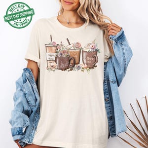 Coffee Lover Shirt, Floral Coffee Shirt, Funny Coffee Shirt, Coffee Lover Gift, Funny Gift for Coffee Lover