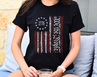 We The People Shirt, We The People American Flag Shirt, USA Flag Shirt, Merica Shirt,USA Flag Sweatshirt, Fourth of July,Red White and Blue
