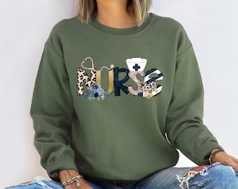 Sudadera de enfermera, camiseta de enfermera, cuello redondo de enfermera, camiseta de la escuela de enfermería, sudadera de vida de enfermera, camiseta de enfermera registrada,