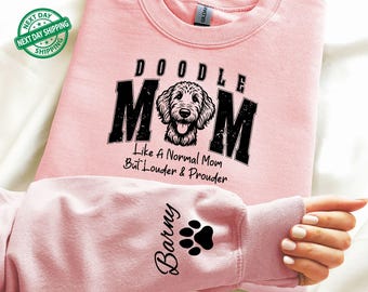 Sudadera personalizada Goldendoodle, suéter para mamá Goldendoodle, sudadera con capucha Goldendoodle, mamá Goldendoodle, regalos Goldendoodle, suéter personalizado para perro
