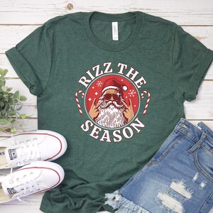 Rizz the Season Shirt, Merry Rizzmas Shirt, W Rizz Christmas shirt, Rizzler Santa Claus Shirt, rizz em shirt, rizzler t-shirt, Funny Santa