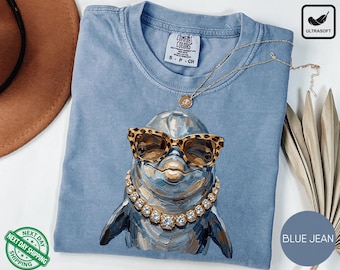 Glam Dolphin Shirt, Dolphin Tee, Wildlife T-Shirt