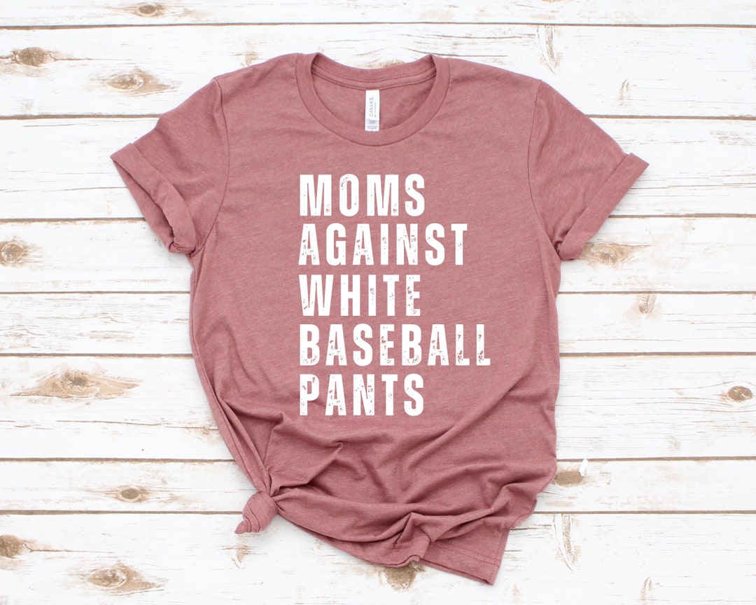 Baseball Mom Shirt, Baseball Game Day Tshirt for Moms, White Baseball