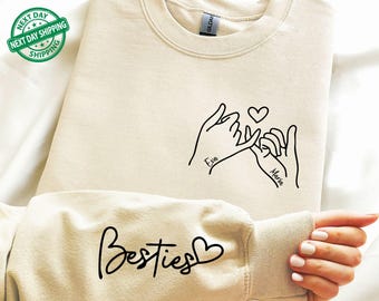 Sudadera personalizada para mejores amigas, regalo para mejores amigas, sudadera personalizada, sudadera con capucha para mejores amigas, regalo personalizado, regalo de Navidad para mejores amigas