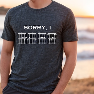 Sorry I DGAF Funny Guitarist Guitar Tab Joke Slogan T-Shirt - Mens and Womens Sizes