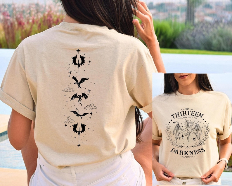 The Thirteen Throne Of Glass Shirt, Sjm Merch, From Now Until The Darkness Claims Us Shirt, We Are The Thirteen, Bookish Gift image 1