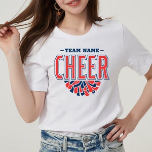 Custom Cheer Shirt, Personalized Cheer Shirt, Cheer Team Name Shirt, Cheer Shirt, Game Day Shirt, Cheer Mom Shirt, Cheer Player Shirt, Cheer