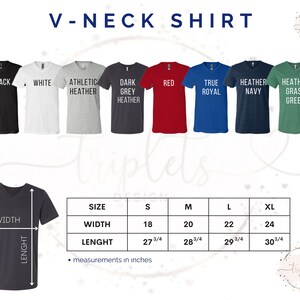 the v - neck shirt sizes chart for men and women
