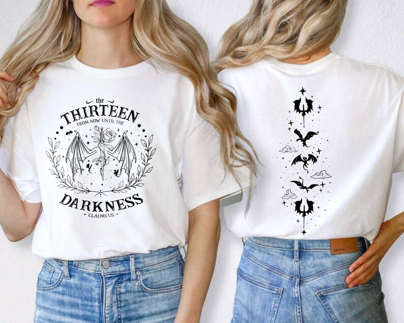 The Thirteen Throne Of Glass Shirt, Sjm Merch, From Now Until The Darkness Claims Us Shirt, We Are The Thirteen, Bookish Gift image 3