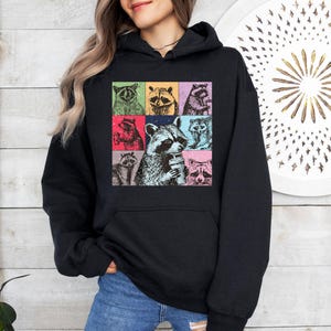 Funny Raccoon Coffee Sweatshirt, Trash Panda Meme Sweater, Cute Animal Humor Hoodie, Sarcastic Coffee Lover Gift, Cozy Fall Top image 6