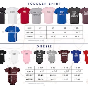 a child's t - shirt sizes chart