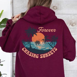 Sunset Sweatshirt - Beach Sweater - Beach Hoodies - Oversized Beachy Crewneck - Coconut Girl Surf Hoodie - Beach Sweatshirt image 6