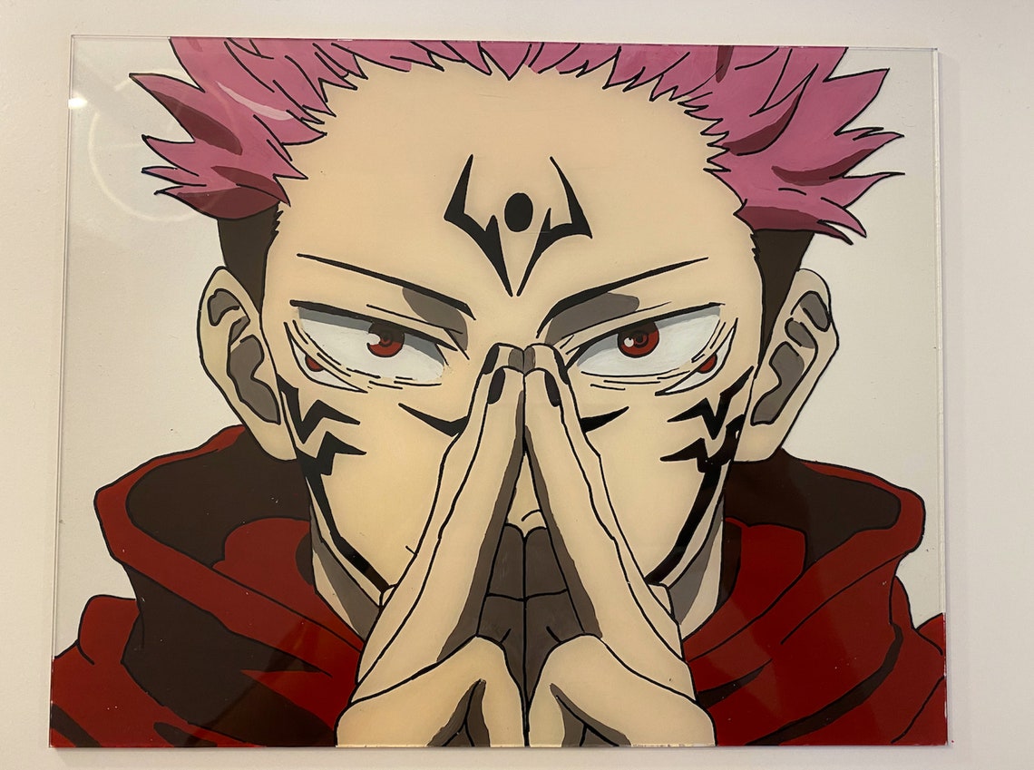 Sukuna glass painting Anime Art Acrylic Jujutsu Kaisen Etsy