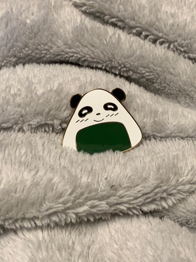 Kawaii Pins Kawaii Accessories Pin Badge Panda Onigiri Enamel Pin Hard Enamel Pin Kawaii Treats Cute