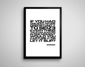 Lose Yourself Lyrics Etsy