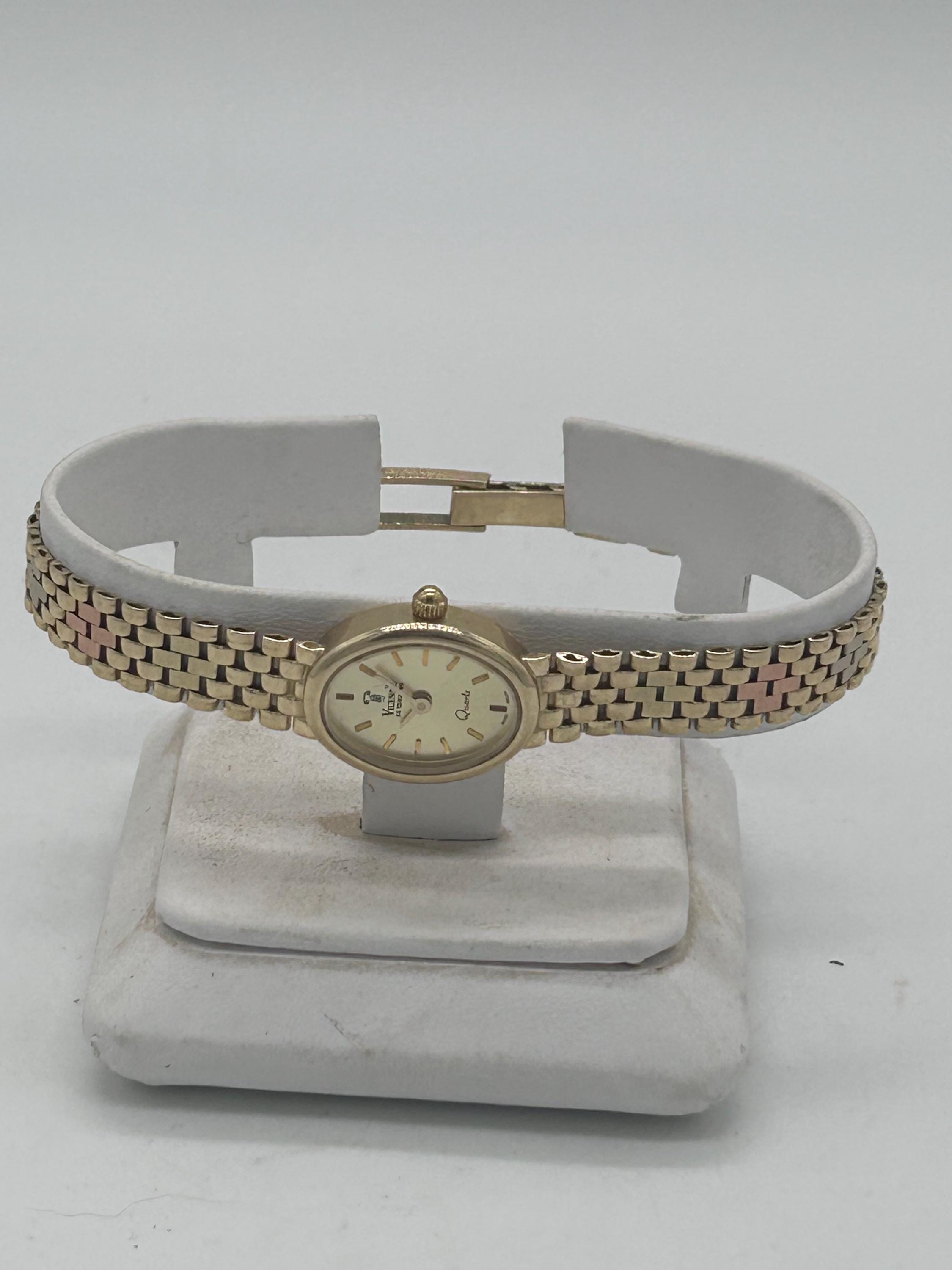 Vicence origina 14K Gold Crocodile Embossed Black, white , and red watch set Gold Vicence Watch - Etsy main image 4