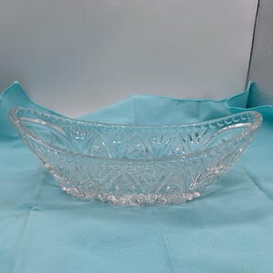 Vintage cut crystal gravy boat