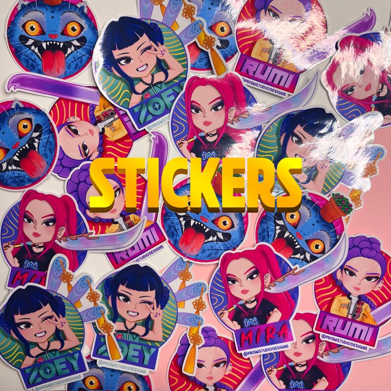 Kpop Demon Hunters Stickers – Rumi, Mira, Zoey, Derpy - Etsy Canada
