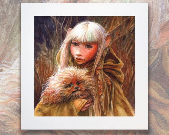 Kira and Fizzgig Print the Dark Crystal Kira Kira and Fizzgig Art 