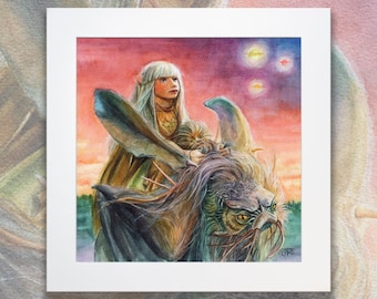 Lámina de Kira - Kira Cristal Oscuro - Ilustración Kira y landstrider