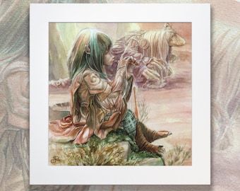 gelfling Jen print - The Dark Crystal Jen - gelfling jen painting