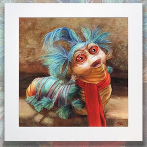 labyrinth worm print - ello worm - labyrinth