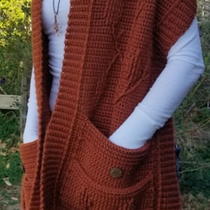 Autumn Nights Pocket Shawl, crochet pattern